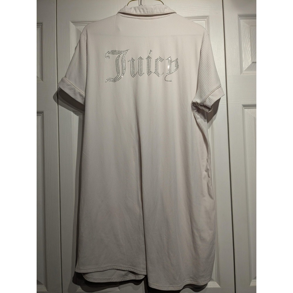 Juicy Couture Sleepwear Shirt Womens L Button Front Short Sleeve Lounge Pajama - Picture 10 of 15